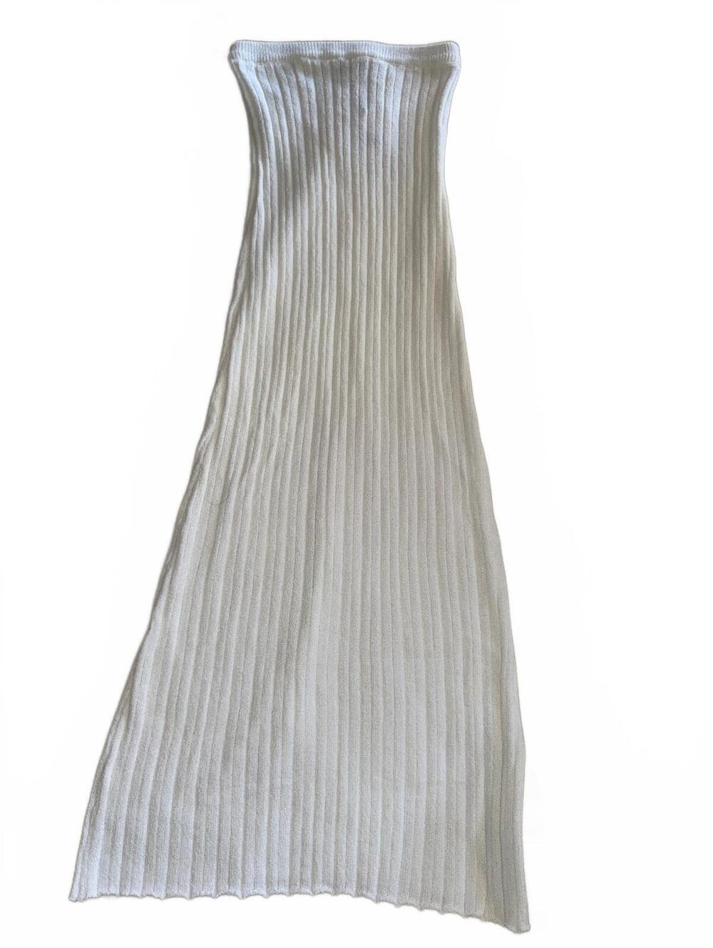 Princess Polly White Ribbed Knit Tube Dress Size US 2 EU 34